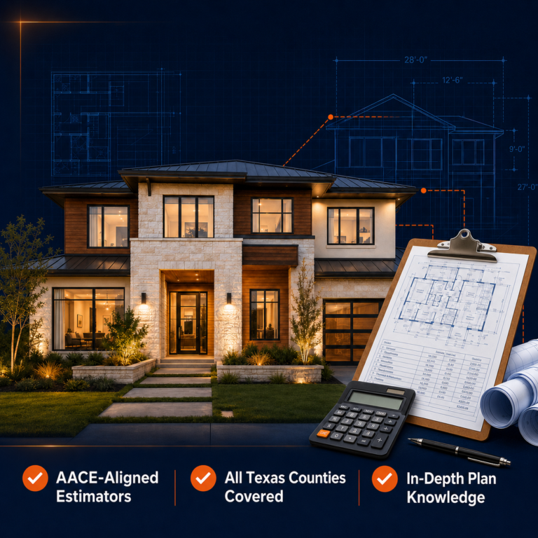 Residential estimating services Texas