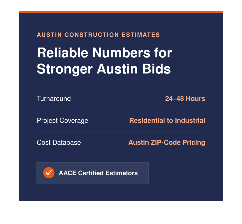 Estimating services details by Texas Estimators
