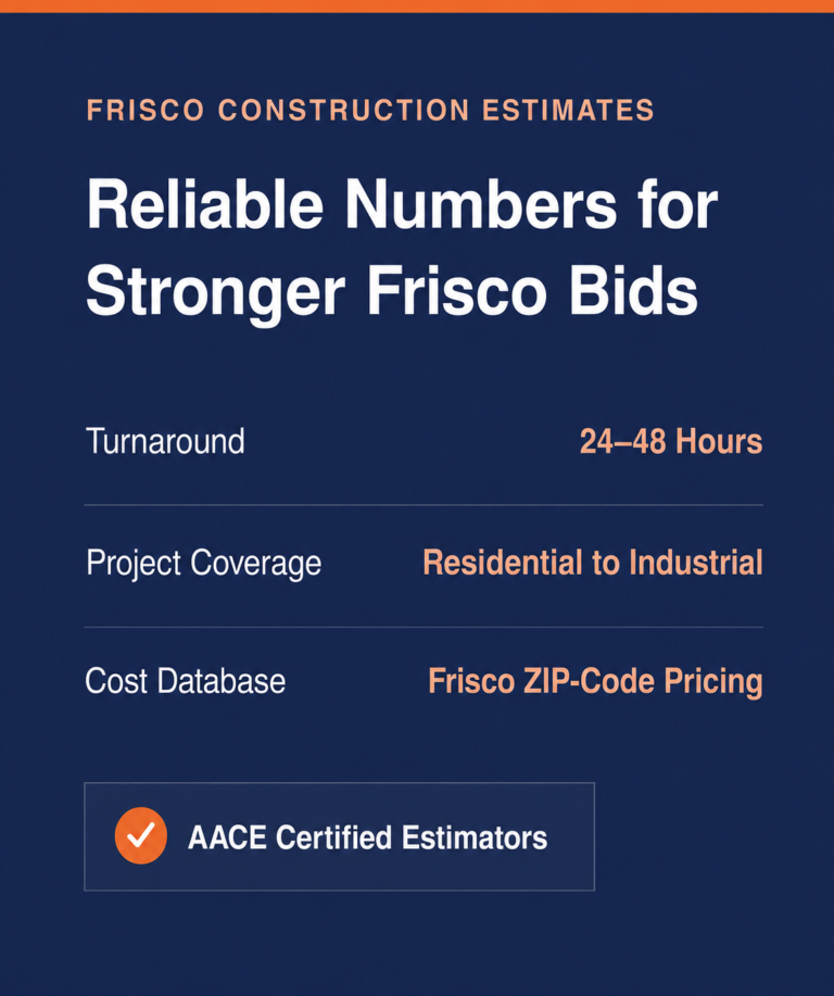 Frisco Construction Estimating Services